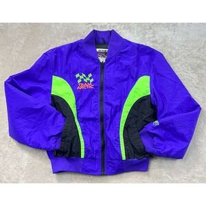 Vintage Arcticwear Team Arctic Snowmobile Jacket Purple Neon Green Womens M USA